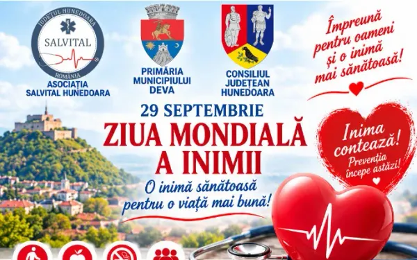 „Caravana Inimii”: evaluări medicale gratuite în municipiul Deva (29–30 septembrie 2026)