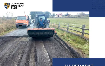 Au demarat lucrările de întreținere pe lotul 1 al drumului județean DJ 107T Mărișel