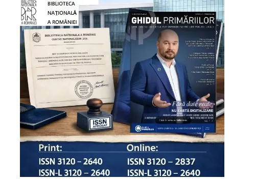 Revista „Ghidul Primăriilor” obține codurile ISSN pentru ediția tipărită cât și pentru cea online – un pas important pentru recunoașterea profesională