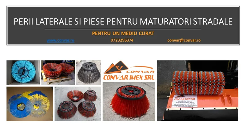 Inele de perie si perii laterale pentru maturatoare stradale de la CONVAR IMEX SRL