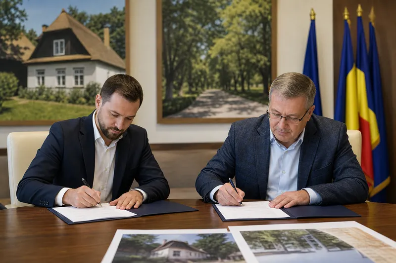 Contract semnat pentru reabilitarea parcului și împrejmuirilor Muzeului Memorial „Octavian Goga” din Ciucea