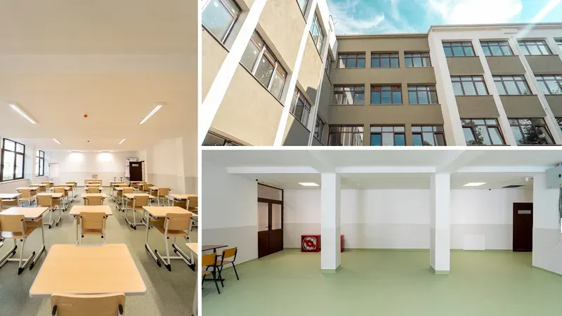 Liceul Tehnologic „Constantin Brâncuși” din Oradea, modernizat prin fonduri PNRR; corpul principal 90% finalizat