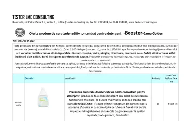 Produse de curatenie - Aditiv concentrat pentru detergent -Booster-Gama Golden