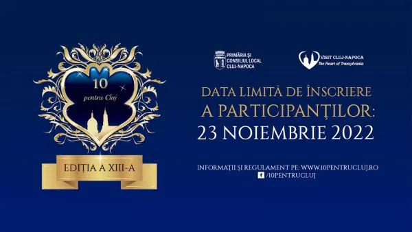 Perioada de înscriere a participanților pentru cea de-a paisprezecea ediție a Galei de Excelență 10 pentru Cluj a fost prelungită