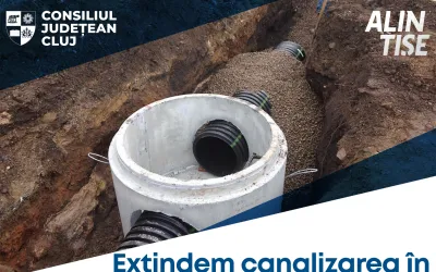 Consiliul Județean Cluj extinde canalizarea din localitatea Cămărașu