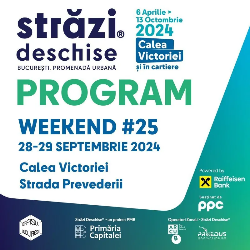 28-29 SEPTEMBRIE: „STRĂZI DESCHISE, BUCUREȘTI – PROMENADĂ URBANĂ”