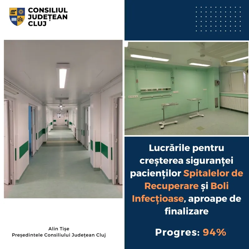 Lucrările pentru creșterea siguranței pacienților Spitalelor de Recuperare și Boli Infecțioase, aproape de finalizare