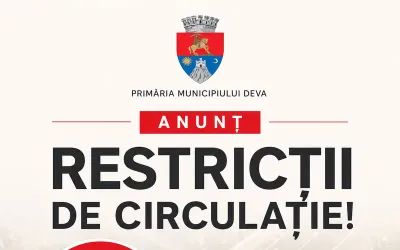 Deva: restricții de circulație pe 5 septembrie pentru evenimentul 'Citadela E-Bike și Citadela XCM'