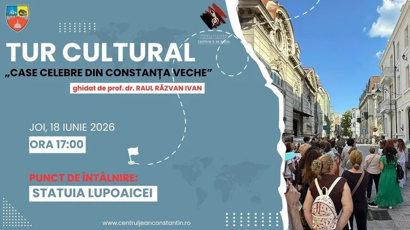 Tur cultural gratuit „Case celebre din Constanța Veche” – 18 iunie, ora 17:00