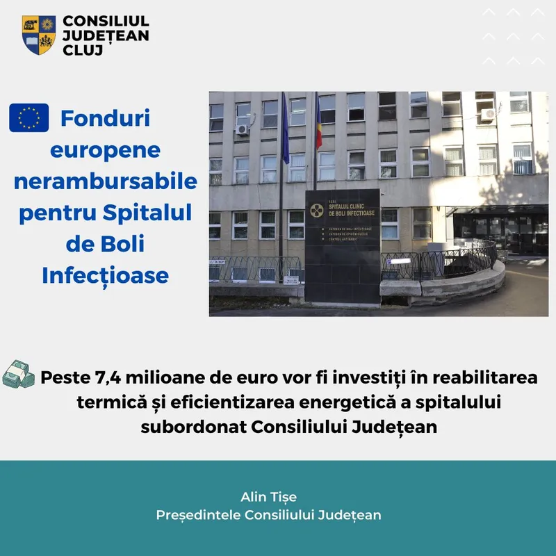 Fonduri europene nerambursabile pentru Spitalul de Boli Infecțioase