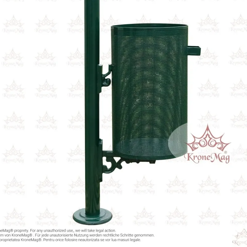 Coș Gunoi Metalic, Stradal cu Scrumieră URBAN 1.P.S