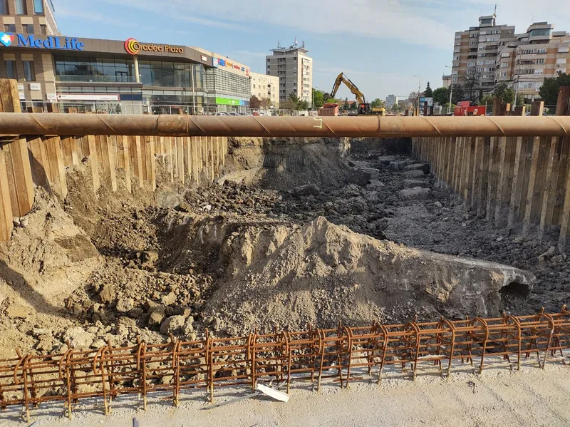 70%, gradul de execuție la pasajul din Piața Cetate