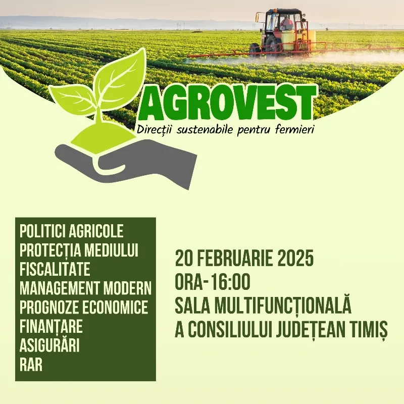 Direcțiile sustenabile pentru fermieri, în discuție la Consiliul Județean Timiș