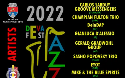 A cincea ediție a Festivalului de jazz în aer liber are loc în perioada 26-28 august 2022, în Parcul Cetate din Deva