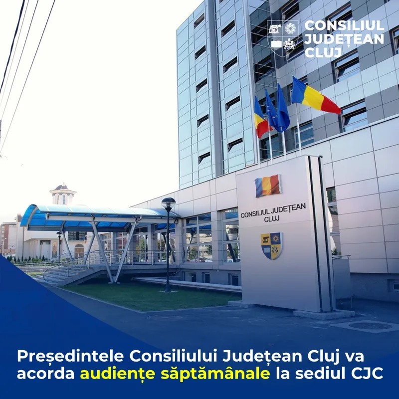 Președintele Consiliului Județean Cluj va acorda audiențe săptămânale la sediul Consiliului Județean