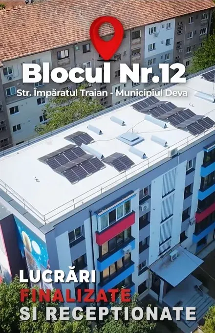 Deva: finalizată reabilitarea energetică a blocului 12 de pe str. Împăratul Traian — investiție PNRR de 4.273.293,35 lei