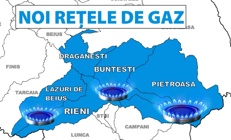 Încep lucrările la gaz în Rieni, Buntești, Drăgănești,  Lazuri de Beiuș și Pietroasa