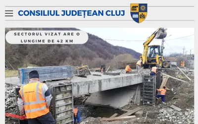Consiliul Județean Cluj a reluat lucrările de modernizare a drumului județean 107M