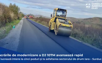 Lucrările de modernizare a DJ 107M avansează rapid