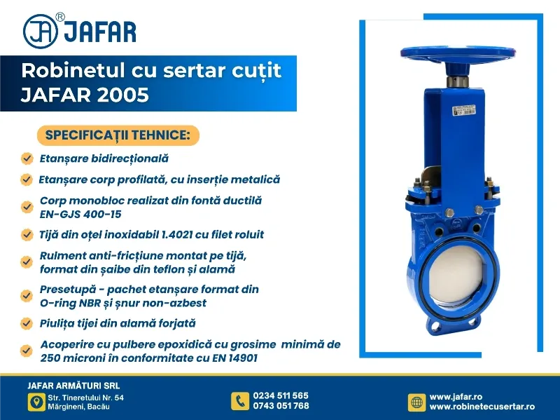 Robinetul cu sertar cuțit JAFAR 2005