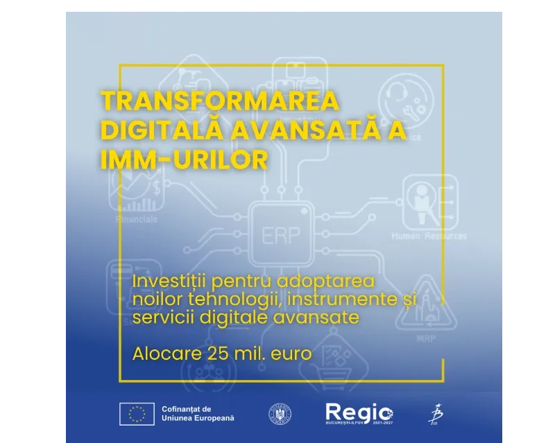 Tu ne spui nevoia. Noi construim apelul pentru transformarea digitală avansată a IMM-urilor din regiune