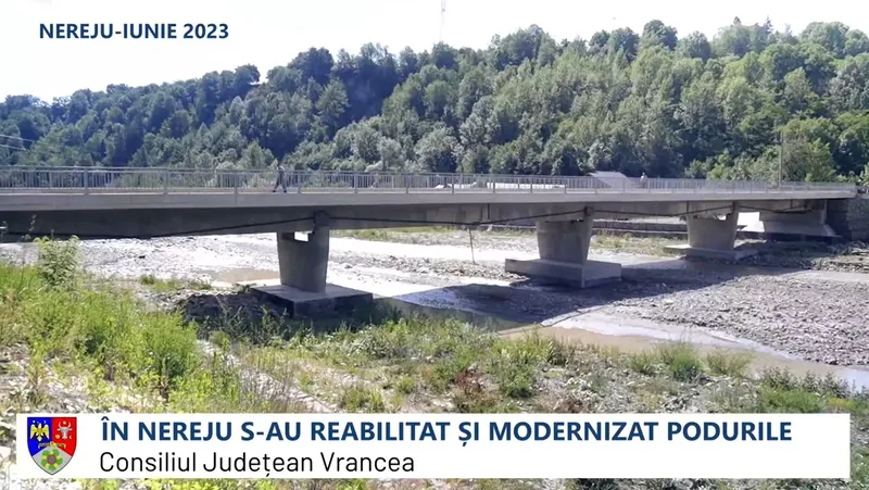 Trei poduri din comuna Nereju au fost reabilitate și consolidate de Consiliul Județean Vrancea