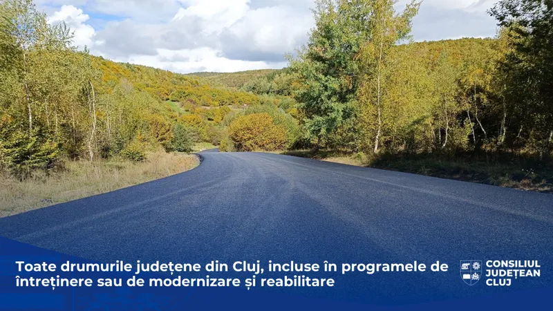 Toate drumurile județene din Cluj, incluse în programele de întreținere sau de modernizare și reabilitare