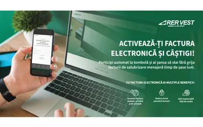 Activează-ți factura electronică RER Vest și câștigi!