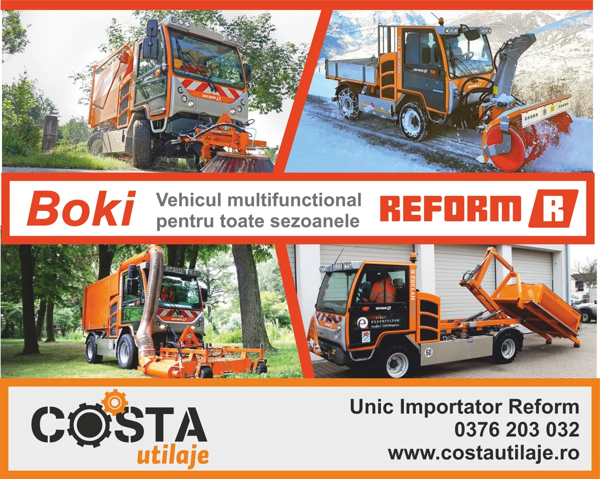 Boki Reform - Vehiculul Multifuncțional pentru Municipalități - Soluția Completă pe Tot Anul!