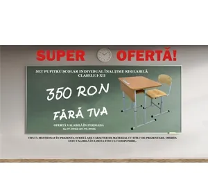 Set Pupitru Școlar Ergonomic cu Înălțime Reglabilă – Soluția Ideală pentru Clasele I-XII