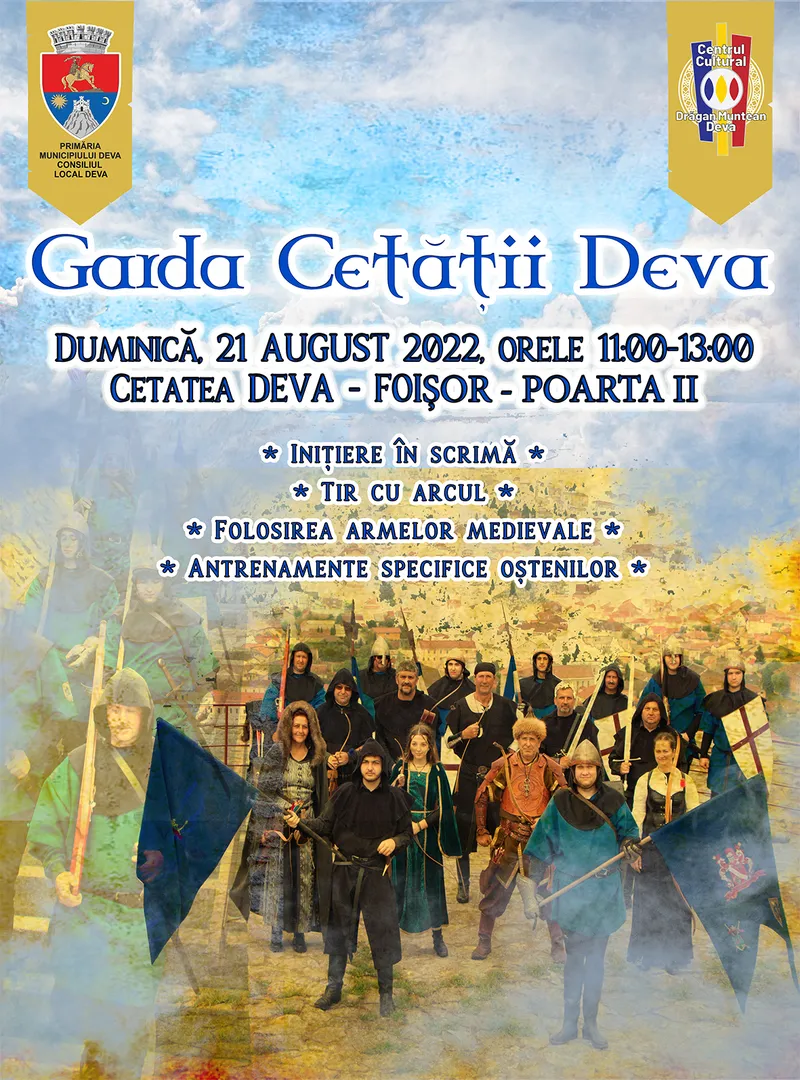 Comunicat de presă | Istoria și legendele Cetății Deva, reînviate de Garda Cetății!