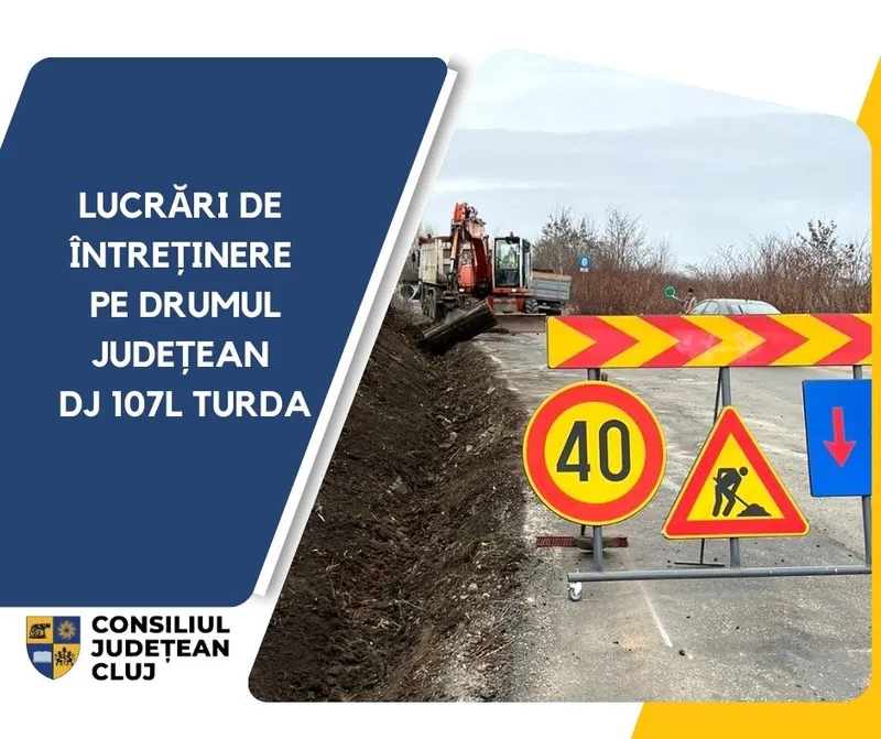 Lucrări de întreținere pe drumul județean DJ 107L Turda