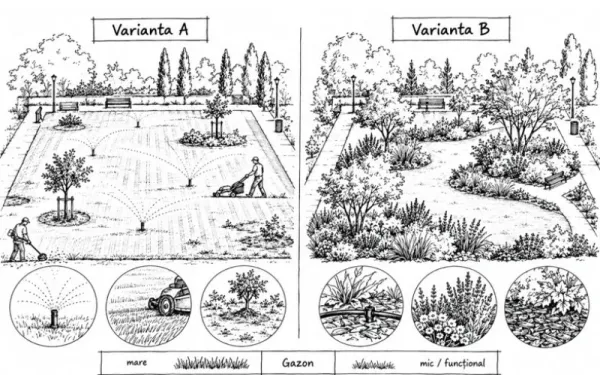 Un spațiu verde usor de intretinut