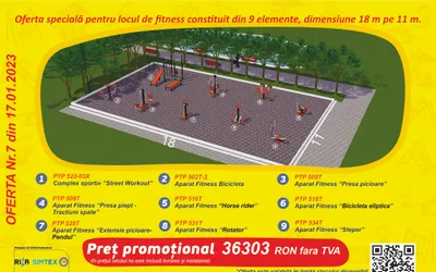 Teren fitness 18m * 11m