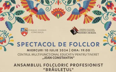 ,,Spectacolul de folclor’’ din data de 10 iulie, cu Ansamblul Folcloric  Profesionist „Brâulețul” și invitații, sold-out!