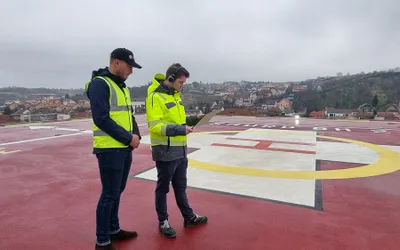 Demonstrația live cu drona medicală, un succes. Aparatul a  parcurs distanța propusă în 8 minute