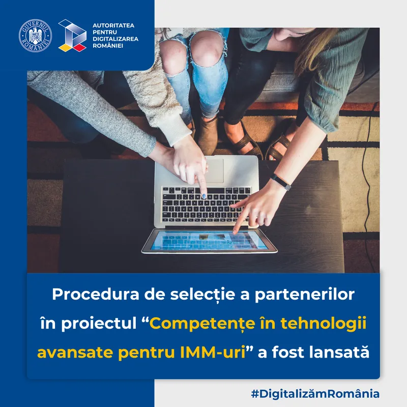 Autoritatea pentru Digitalizarea României anunță lansarea procedurii de selecție a partenerilor