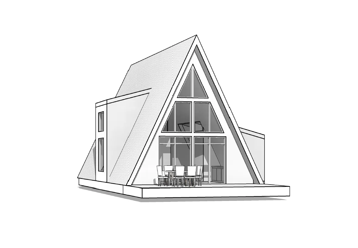 CASA PE STRUCTURA DE LEMN AFRAME