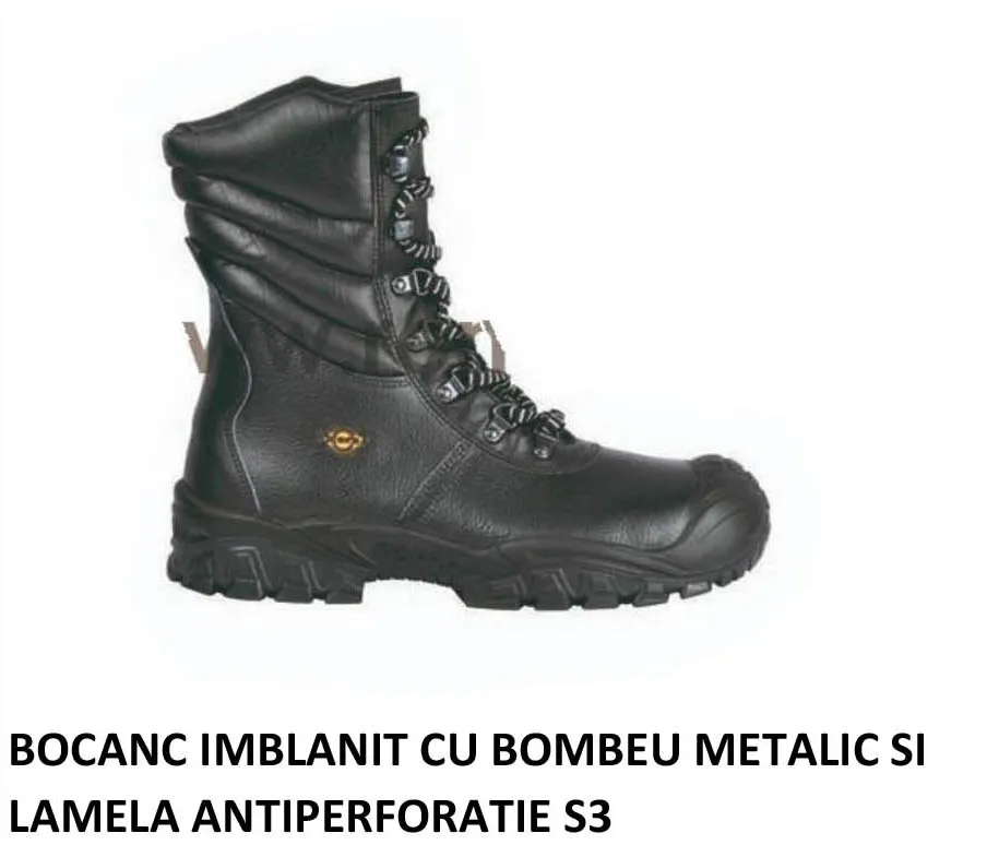 Bocanci îmblănit cu bombeu metalic și lamelă antiperforație S3