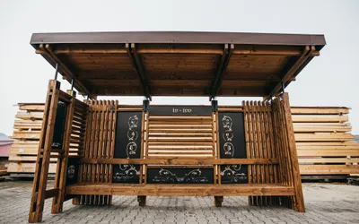 Stație de așteptare autobuz Folcstop - Tip 2 învelit cu tablă prefălțuită