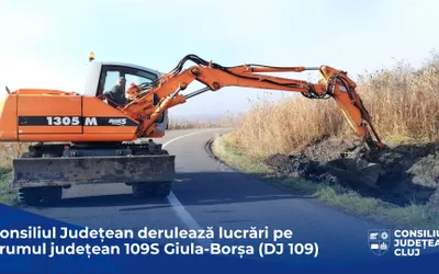 Consiliul Județean derulează lucrări pe drumul județean 109S Giula – Borșa (DJ 109)