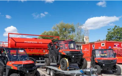 Trei UTV-uri Polaris Ranger Crew FireGuard, echipate și livrate de Marshal, intră în dotarea pompierilor ISU „Delta” Tulcea