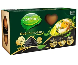 AVICOLA LUMINA a revoluționat piața ouălor de consum prin lansarea unor produse inovatoare: OUĂ OCHIOASE (îmbogățite cu luteină) și OUĂ INIMOASE  (îmbogățite cu Omega 3)