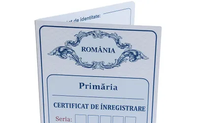 Certificat Înregistrare Pentru vehicule fără obligația înmatriculării