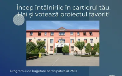 Bugetare participativă: încep întâlnirile în cartiere, cetățenii pot  vota proiectul preferat