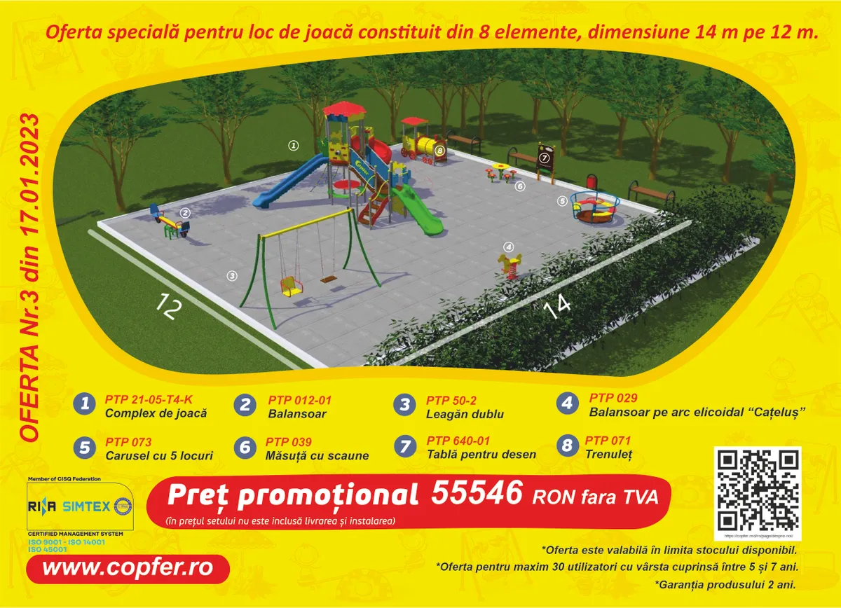 Loc de joaca 14m x 12m