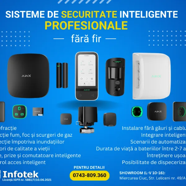 Sisteme de securitate inteligente, profesionale, fără fir