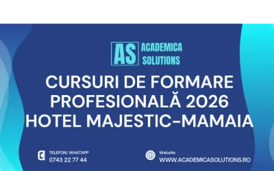 CURSURI DE FORMARE PROFESIONALĂ LA HOTEL MAJESTIC-MAMAIA