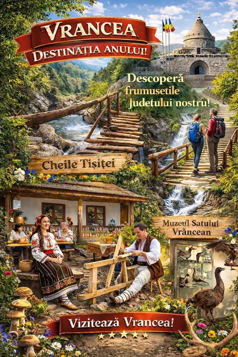 Vrancea nominalizată în competiția Destinația Anului în România 2026, cu trei obiective incluse în top 250