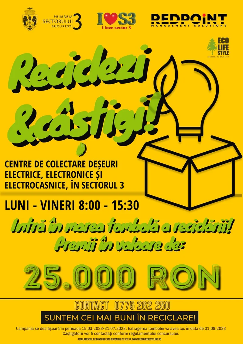 „Reciclezi și câștigi”, doar în Sectorul 3